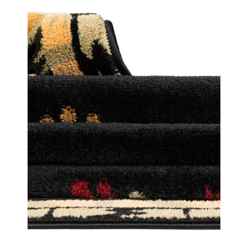 Tapis à motif animal Dar Dar, Ovale 7 pi 11 po x 10 pi