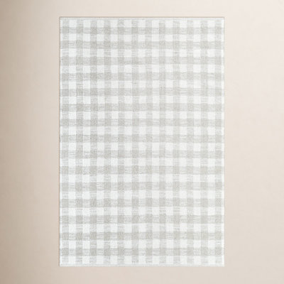 Lavande Hand-Woven Plaid Rug