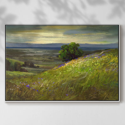 «Path Up Windy Hill», peinture sur toile encadrée