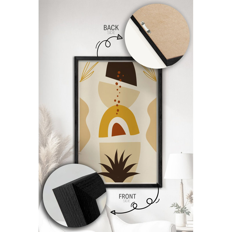 Ensemble de 3 panneaux décoratifs élégants en bois aggloméré, cadre en bois massif, 13,4 x 19,3 x 0,6 pouces | Œuvre d'art 100% MDF avec impression numérique | Parfait pour le salon, la chambre à coucher et le bureau, design élégant et moderne