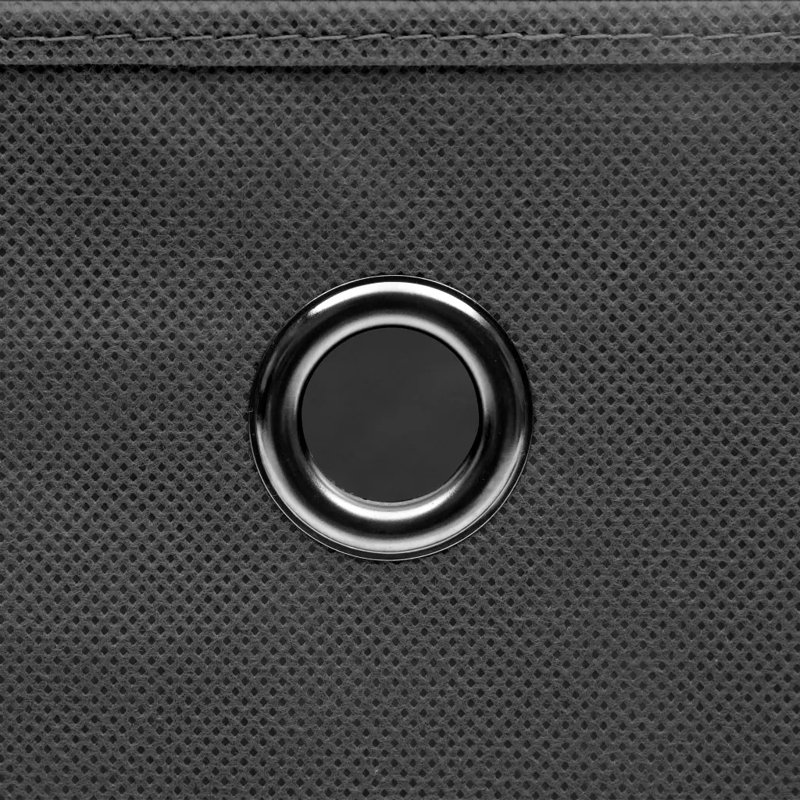 Rebrilliant Fabric Decorative Bin, Grey, 28cm H x 28cm W x 28cm D