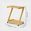 Table d'appoint en bambou en forme de Z