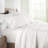 Vintage Washed 100% Long-Staple Sateen Cotton Sheet Set - Floral Moon Daisies-105688832