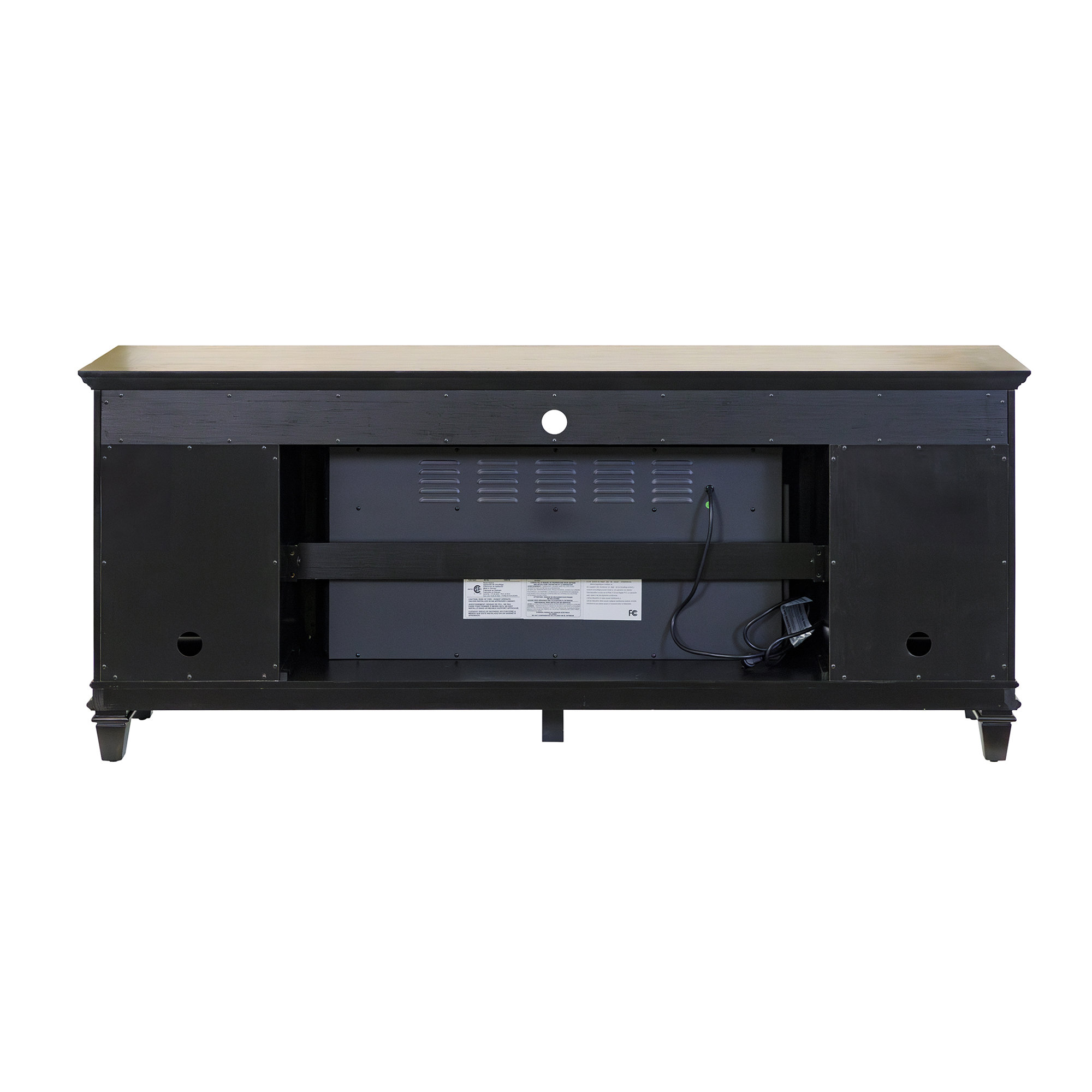 Crosby Fireplace TV Stand, Black