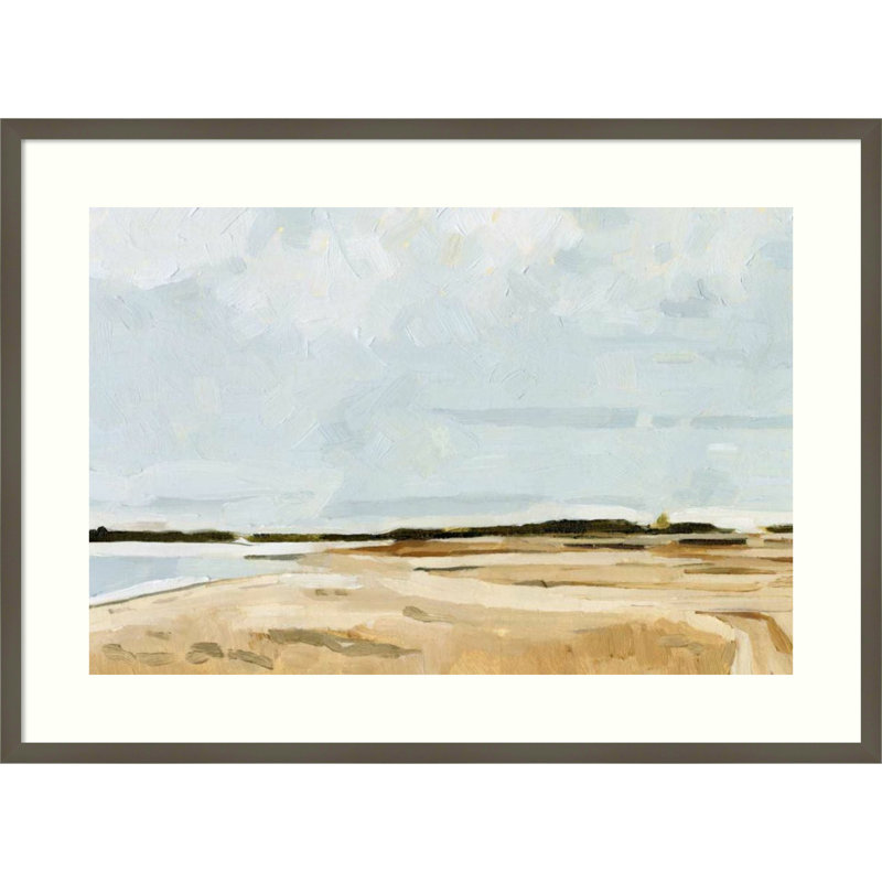 «Quiet Coast I» par Emma Caroline - reproduction de photo encadrée sur papier, H 27 po x l 37 po, Cadre en papier gris