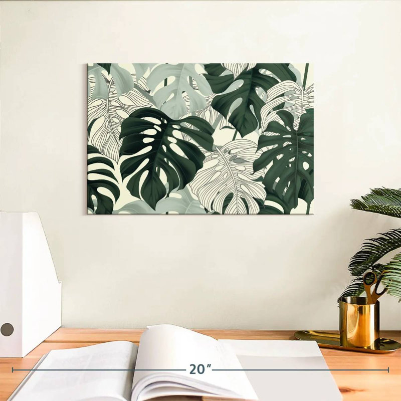 Feuilles Harnek Jungle Monstera, H 8 po x l 12 po