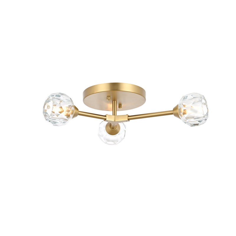 Plafonnier encastré en cristal Halfon, Or
