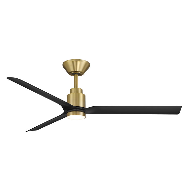Ventilateur de plafond intelligent à 3 pales Smooth avec trousse d'éclairage à DEL sélectionnable 2700K-3000K-4000K-5000K et télécommande incluse, fonctionne avec Alexa et l'application Android ou Android