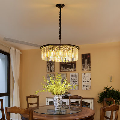 8-light Modern Large Crystal Chandelier Metal E12 Semi Flush Mount Round Light Fixture Ceiling Lamp Farmhouse For Dining Living Room Laundry Foyer Kitchen Balcony Bedroom