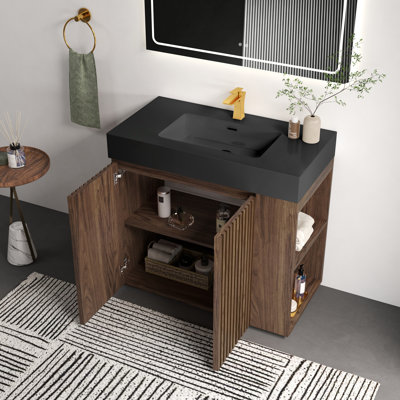 Meuble-lavabo 36 po en noyer Winston