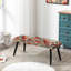 Banc rembourré floral noir-135444879