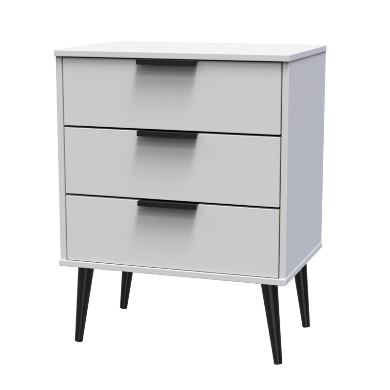 Bonnelle 58cm W 3 - Drawer Chest of Drawers, Grey
