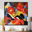 Fleurs de coquelicot rétro - Art mural coquelicot-291062636-291062628