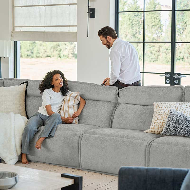 Canapé inclinable électrique surdimensionné avec un siège inclinable Majida, H 41,5 po x l 119 po x P 40,5 po, 3