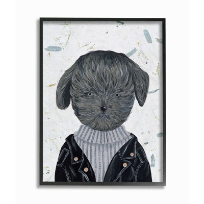 " Hipster Dog Jacket Poodle Funny Animal " by Melissa Wang