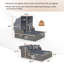  Coussins de table d'appoint pour terrasse en rotin