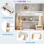 Loft Bed With Desk, Shelves, 2 Built-in Drawers And Storage Staircase-1740399102