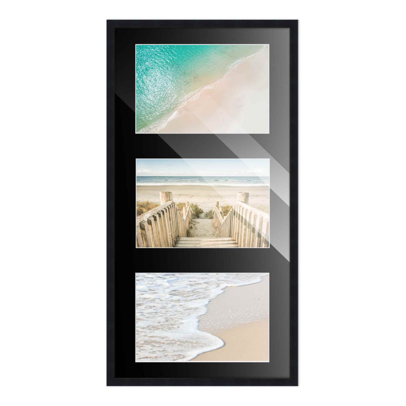 Cadre en bois Lymari, 4 po x 6 po, 7,5 po x 14,5 po, Noir