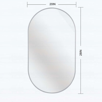 Elegant Metal Oval Mirror