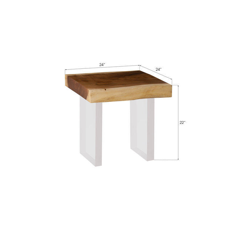 Sled End Table, Natural