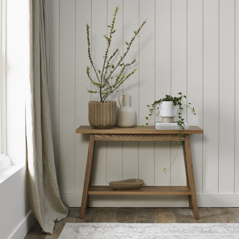 Roscommon Console Table, 78H x 110 W x 38 D cm, Rustic Oak, Rustic Oak