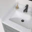 24 po Dosseret de meuble-lavabo en pierre d'ingénierie 4 po Éclaboussure de meuble-lavabo blanc Carrara
