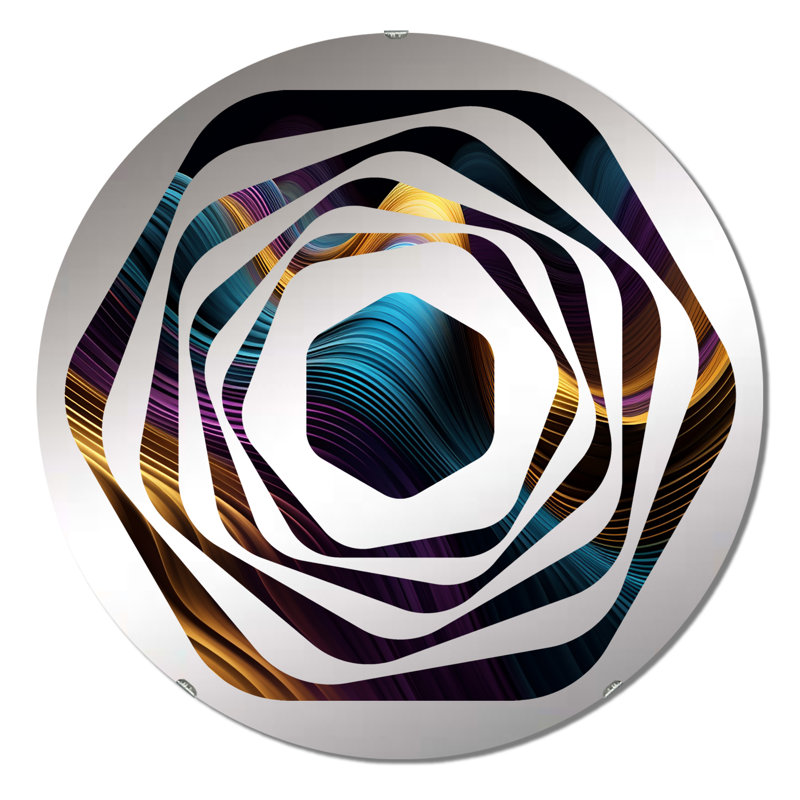 Galynn - Miroir décoratif Amorphe, 23,6 po x 23,6 po