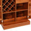 Armoire de bar à la maison avec porte en rotin industriel, armoire de bar pliante avec rangement