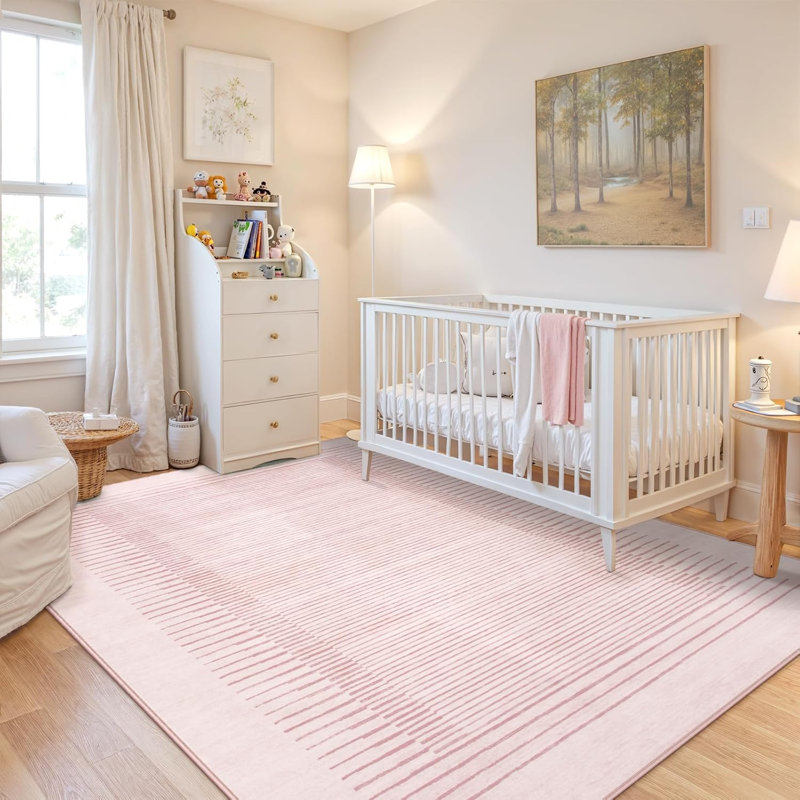 Tapis lavable à rayures berbères avec envers antidérapant Celeta, Rectangle 5 pi x 7 pi