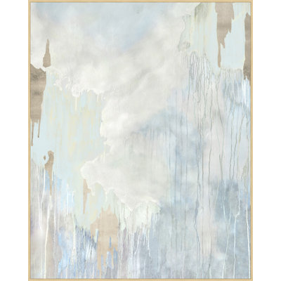 Wendover Art Group Return 1 - Floater Frame Painting Print On Canvas In Light Gray;light Blue