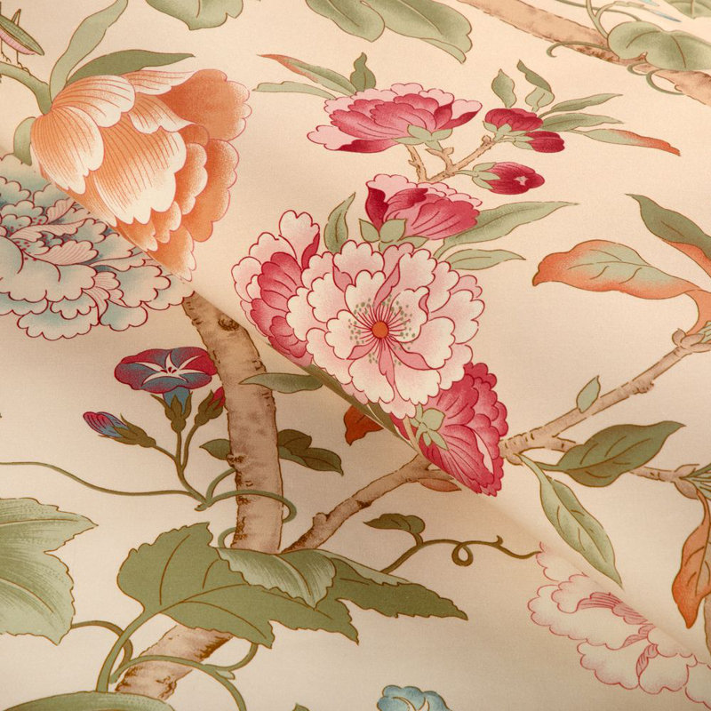 Gardenia Print, Pink/Green/Beige