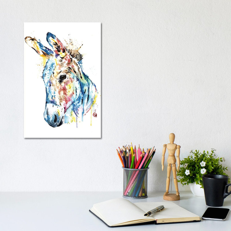 Donkey by Lisa Whitehouse - Wrapped Canvas Print, 20.32 cm H x 30.48 cm W
