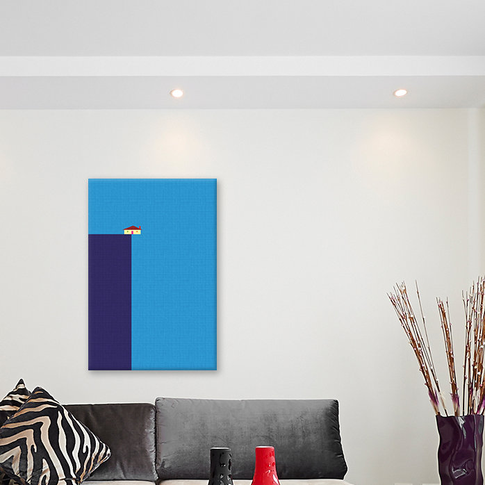 «Cliff» par Greg Mable - Impression sur toile, Toile avec cadre noir, Pas de tapis, H 26 po x l 18 po x P 1,5 po