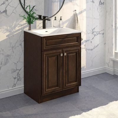 Base de meuble-lavabo 30 po en noyer érable