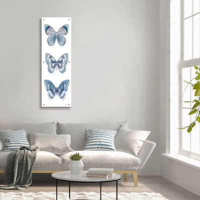  «Fragile Wings Butterfly Panel White» par Danhui Nai, art mural en verre acrylique