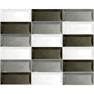 Forever 2" x 4" Glass Beveled Mosaic Tile