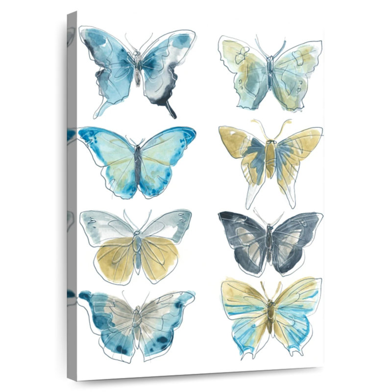 Brampt Butterfly Blues I, 12" H x 8" W