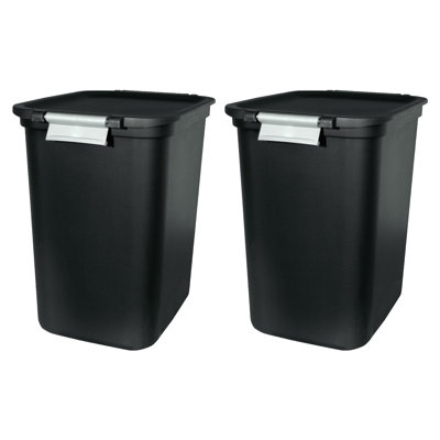 Plastic Manual Lift Kitchen Trash Can - 7.7 Gallons