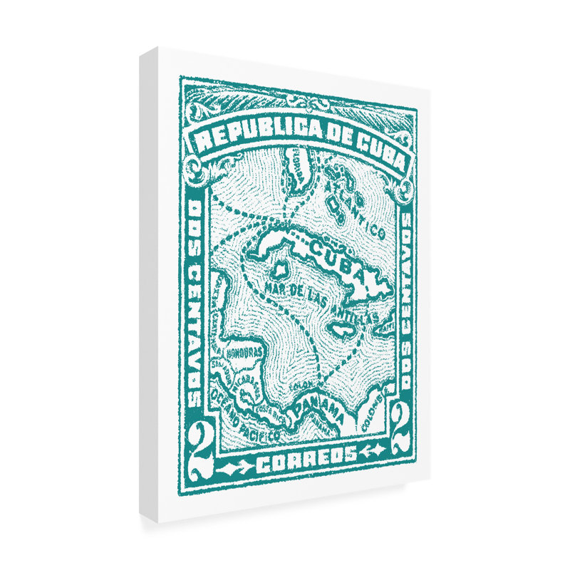 Art sur toile «Wild Apple Portfolio», «Cuba Stamp XIII Bright», H 19 po x l 14 po x P 2 po