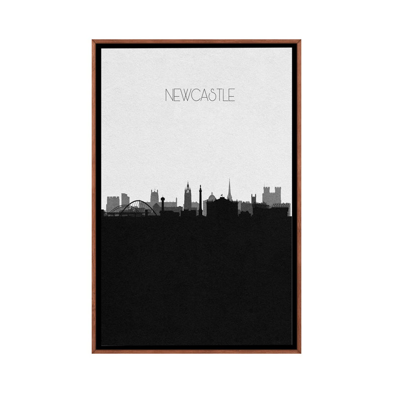 Newcastle, England City Skyline by Ayse Deniz Akerman - Print on Canvas, 101.6 cm H x 66.04 cm W, Brown