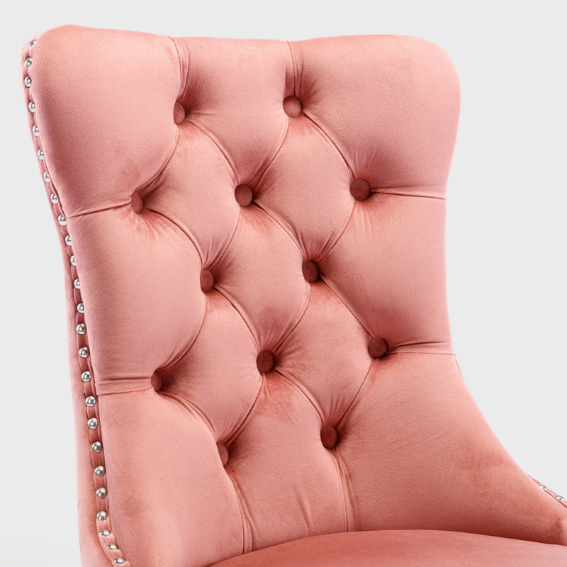 Chaise de salle à manger Ascano, Rose