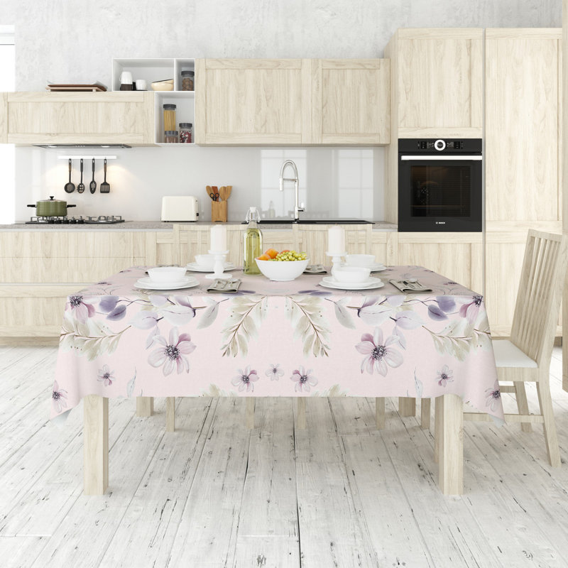 Paletia Durable Tablecloth, 50% Cotton / 50% Polyester, 55.1 x 118.1 inches | Machine Washable at 86°F, Tumble Dryer Safe, Ironable | Perfect for Dining Room, Parties & Everyday Use, Elegant Design & Easy Care