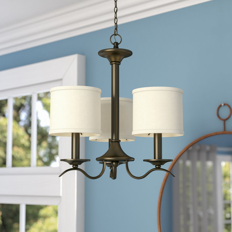 Armindo 3 - Light Dimmable Classic / Traditional Chandelier, Antique Bronze