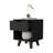 Carthage Nightstand With 1-Drawer, 1-Open Storage Shelf And Wooden Legs