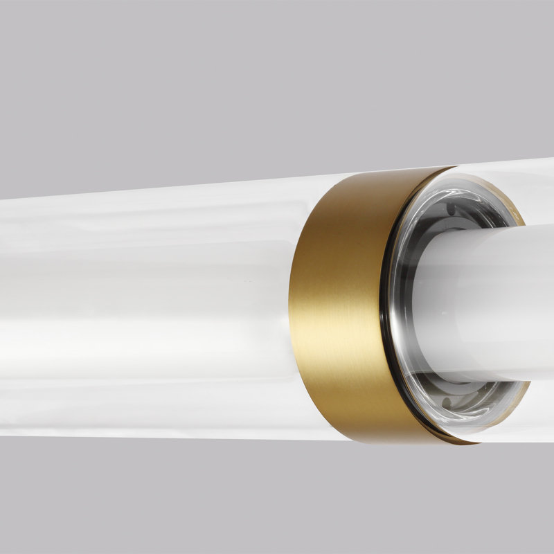 Wit 1 - Light LED Pendant, 6" H x 84.1" W x 3.9" D, Aged Brass