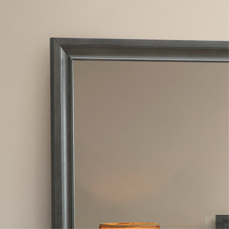 Miroir rectangulaire, gris, Gris
