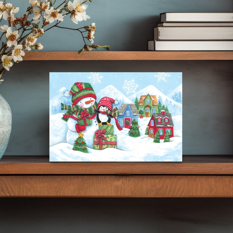 Friendship Village 1 Piece Wrapped Canvas Wall Art, 30.48cm H x 45.72cm W