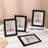 Fixturedisplays® 8" X 10" 8X10" Rectangular Photo Picture Frame 4PK Black Wood Photo Frame With Acrylic Lense Tabletop Sign Holder 22020-8X10