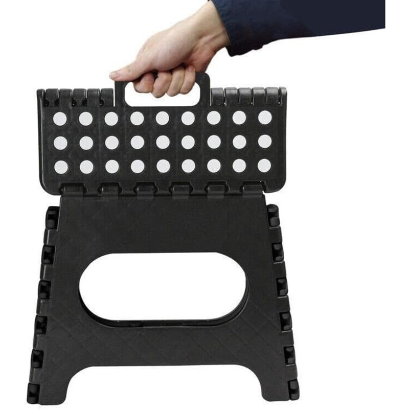 MantraRaj Folding Step Stool Lightweight Foldable Step Stool for Adults and Kids (Black, Small)