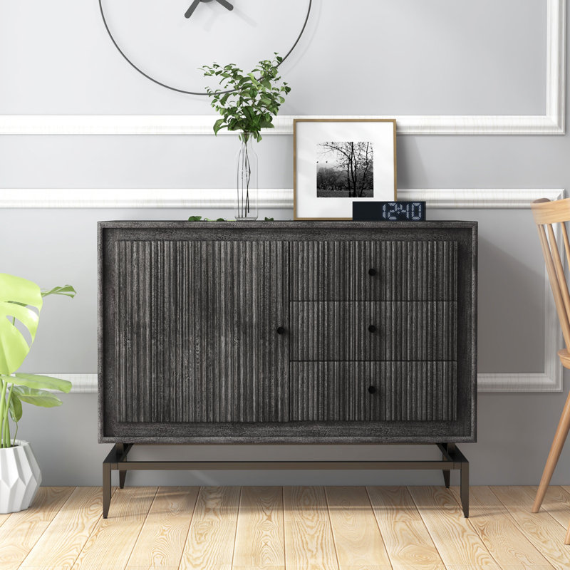 Armoire d'appoint 31 po en bois massif à 1 porte, Noir